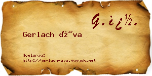 Gerlach Éva névjegykártya